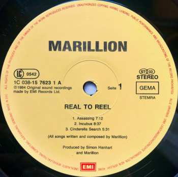 LP Marillion: Real To Reel 642373