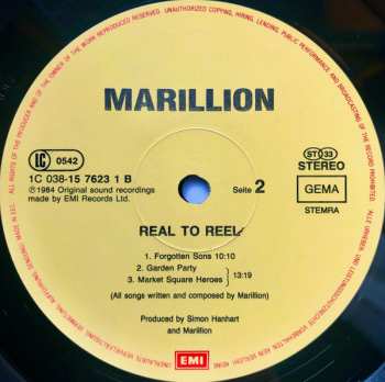 LP Marillion: Real To Reel 642373