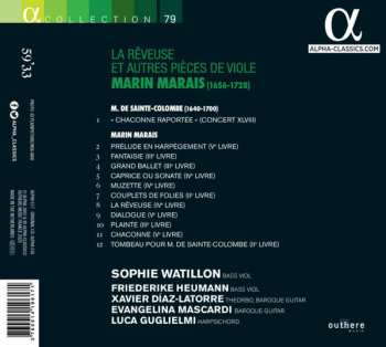 CD Marin Marais: La Rêveuse Et Autres Pièces De Viole 106263