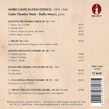 CD Mario Castelnuovo Tedesco: Notes - Guitar Chamber Music 306215