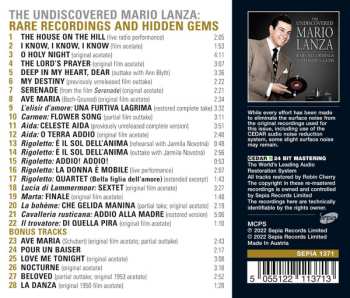 CD Mario Lanza: The Undiscovered Mario Lanza: Rare Recordings And Hidden Gems 635628