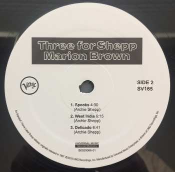 LP Marion Brown: Three For Shepp 325498