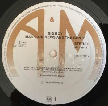 LP Mark Andrews And The Gents: Big Boy 543399