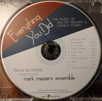 CD Mark Masters Ensemble: Everything You Did 635963