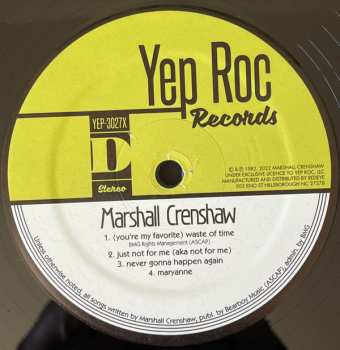 2LP Marshall Crenshaw: Marshall Crenshaw LTD 368609