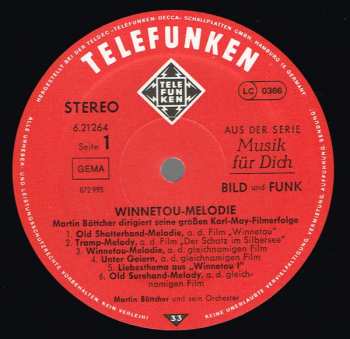 LP Martin Böttcher: Winnetou-Melodie 630101