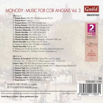 2CD Martin Frutiger: Monody - Music For Cor Anglais Vol. 3 647606