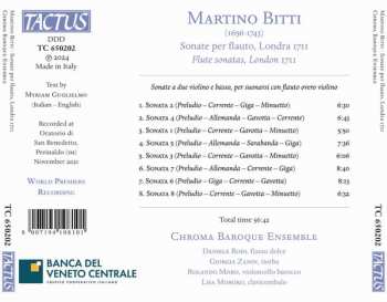 CD Martino Bitti: Sonate Per Flauto, 1711 626582