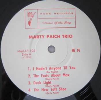 LP Marty Paich Trio: Marty Paich Trio 602795