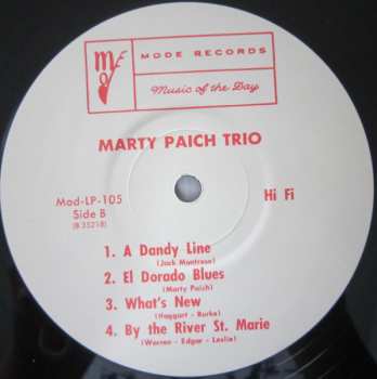 LP Marty Paich Trio: Marty Paich Trio 602795