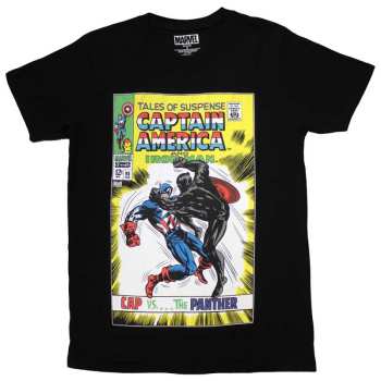 Merch Marvel Comics: Tričko Cap Vs The Panther Comic Cover