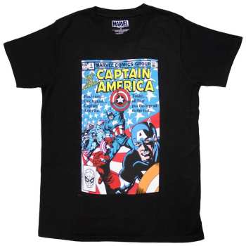 Merch Marvel Comics: Tričko Many Captain Americas Comic Cover