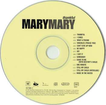 CD Mary Mary: Thankful 548642