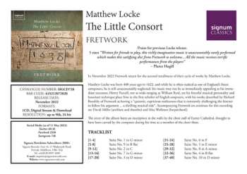 CD Matthew Locke: The Little Consort 543667