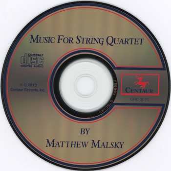 CD Matthew Malsky: Music For String Quartet 410341