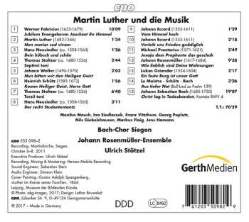 CD Johann Rosenmüller Ensemble: Davon Ich Singen Und Sagen Will - Martin Luther Und Die Musik 649063