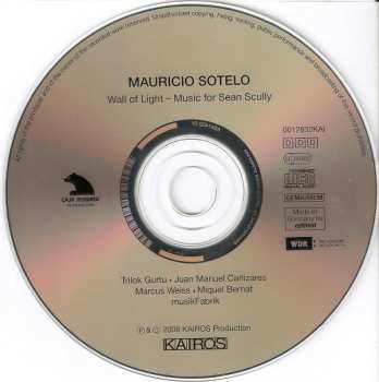 CD Mauricio Sotelo: Wall Of Light - Music For Sean Scully 559639