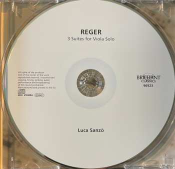 CD Max Reger: 3 Suites For Viola Solo 568251