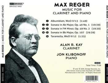 CD Max Reger: Music For Clarinet And Piano  462249