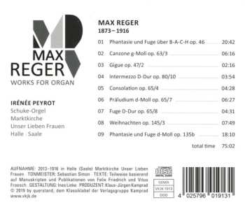 CD Max Reger: Works For Organ DIGI 648133