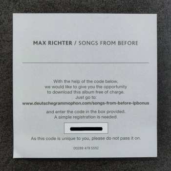 LP Max Richter: Songs From Before 65863