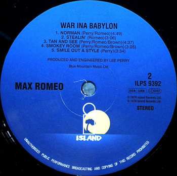 LP Max Romeo: War Ina Babylon 619500