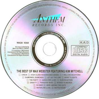 CD Max Webster: The Best Of Max Webster Featuring Kim Mitchell 634648