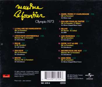 CD Maxime Le Forestier: Olympia 1973 390061