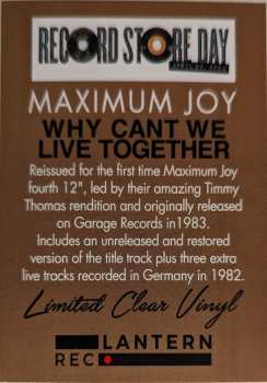 LP Maximum Joy: Why Can't We Live Together CLR 594111