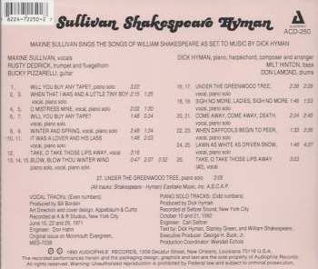 CD Dick Hyman: Sullivan, Shakespeare & Hyman 420412