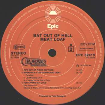 LP Meat Loaf: Bat Out Of Hell 523036