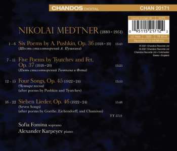 CD Nikolai Medtner: Songs 556871