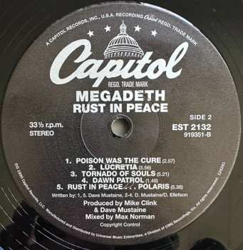 LP Megadeth: Rust In Peace 497927