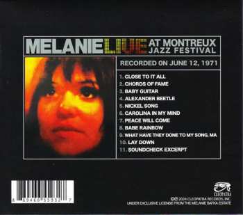 CD Melanie: In Concert - Live At Montreux Jazz Festival 613221