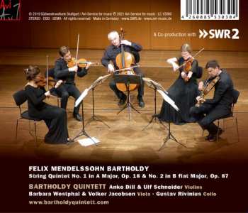 CD Felix Mendelssohn-Bartholdy: String Quintets 600608