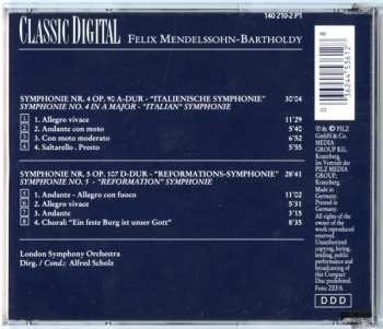 CD Felix Mendelssohn-Bartholdy: Symphonie Nr. 4 "Italienische Symphonie" & Symphonie Nr. 5 "Reformations-Symphonie" 649637