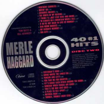 2CD Merle Haggard: 40 #1 Hits 615535