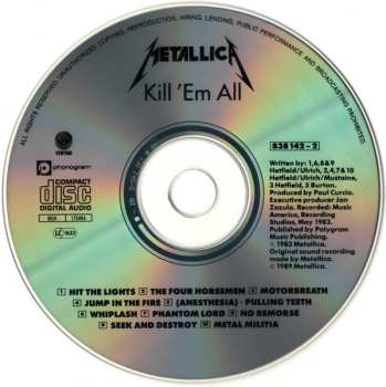 CD Metallica: Kill 'Em All 610685