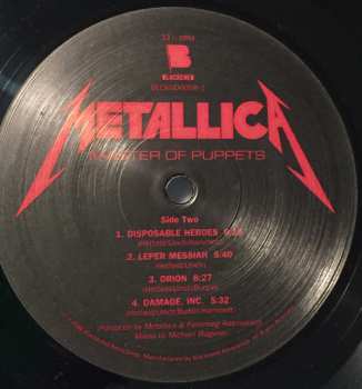 LP Metallica: Master Of Puppets 590570