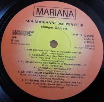 LP Mia Marianne & Per Filip: Mia Marianne Och Per Filip Sjunger Operett 558974