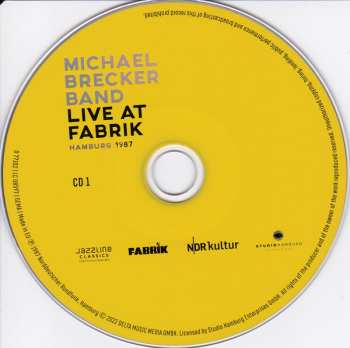 2CD The Michael Brecker Band: Live At Fabrik Hamburg 1987 373154