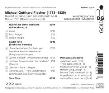 CD Michael Gotthard Fischer: Piano Quartet Op. 6; Sextet (Beethoven Pastoral) 573035