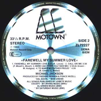 LP Michael Jackson: Farewell My Summer Love 643936