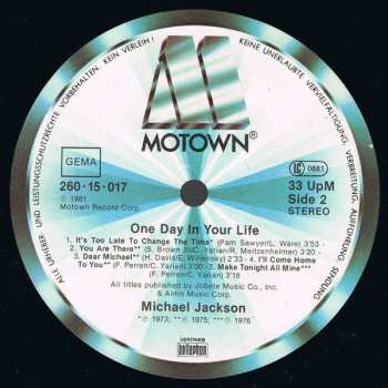 LP Michael Jackson: One Day In Your Life 632746