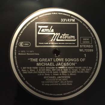 LP Michael Jackson: The Great Love Songs Of Michael Jackson 632720