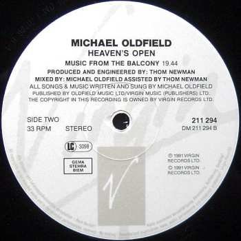 LP Mike Oldfield: Heaven's Open 627541