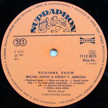 LP Michal David: Rodinná Show 43781