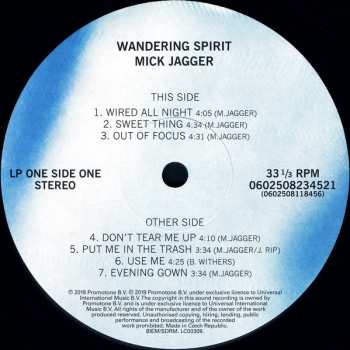 2LP Mick Jagger: Wandering Spirit 39476