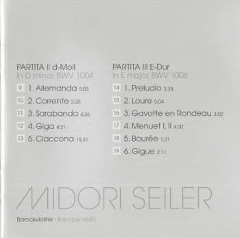 CD Midori Seiler: Partitas For Violin 247289