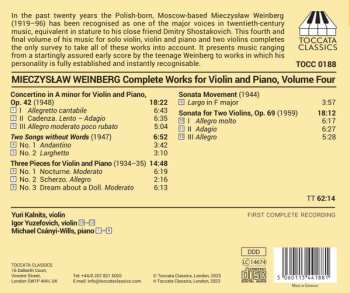 CD Mieczysław Weinberg: Complete Works For Violin And Piano, Volume Four 586692